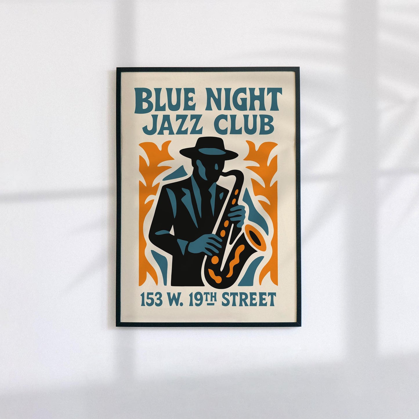 Blue Night Jazz Club Poster Print