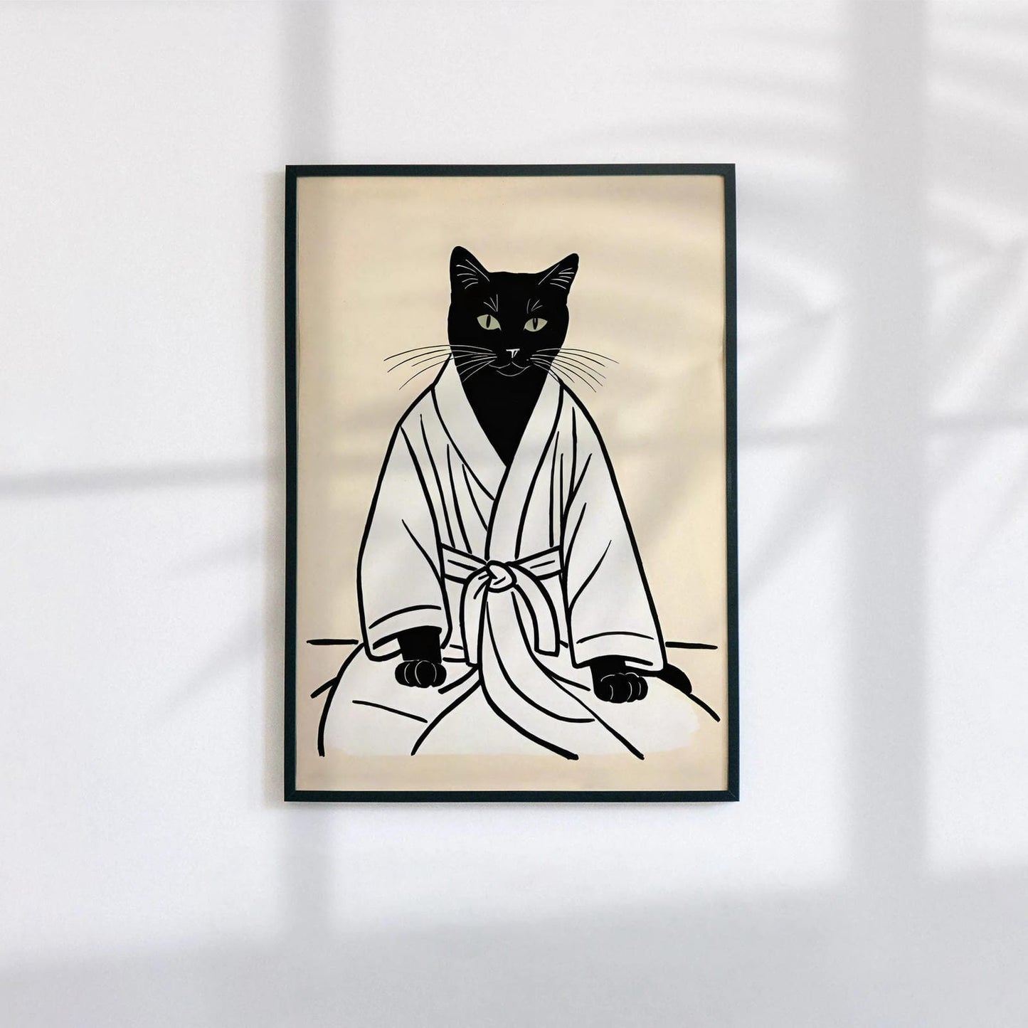 Cat in Bathrobe Bathroom Poster