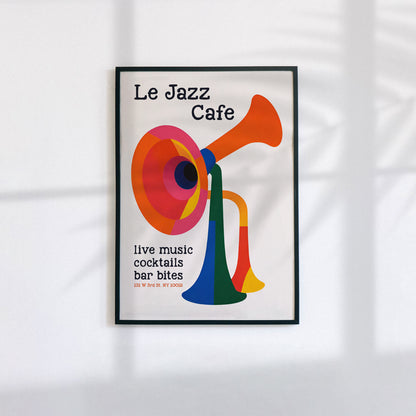 Le Jazz Cafe NYC Vintage Poster