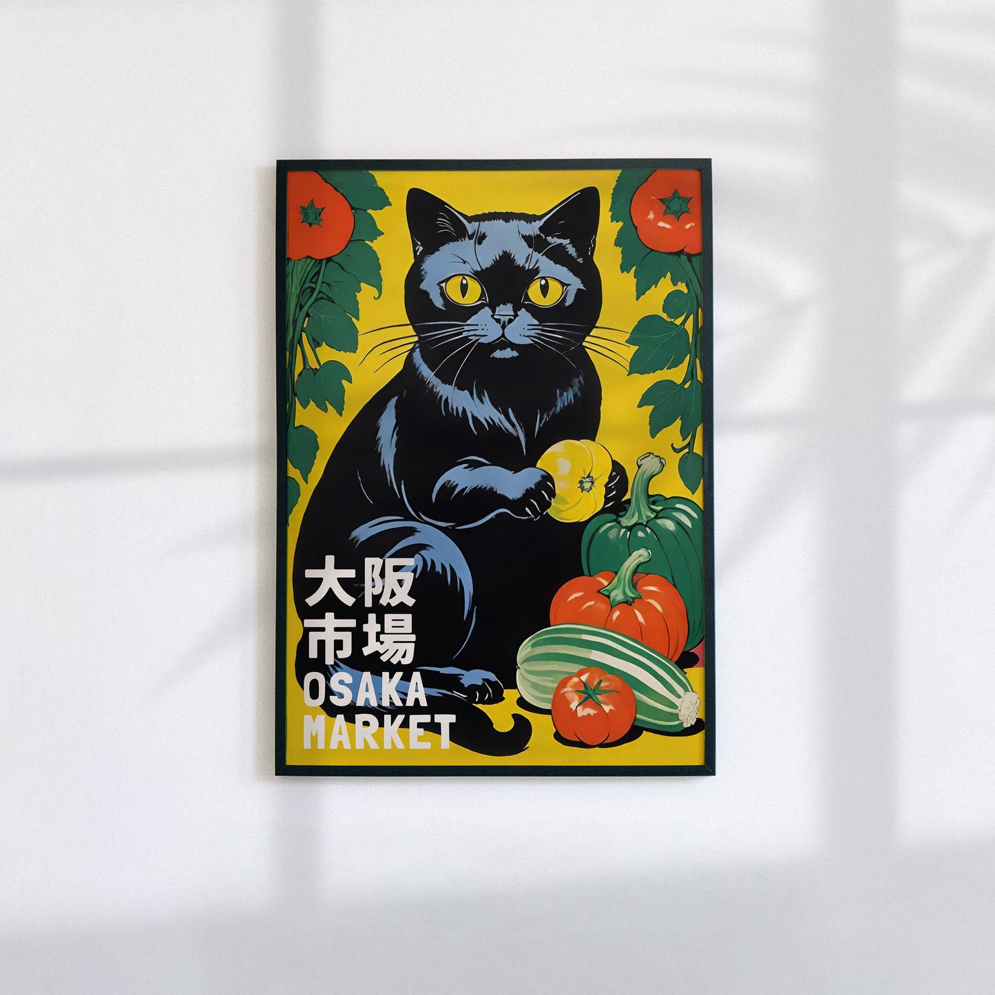 Osaka Market Cat Poster