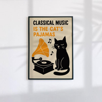 Cat Classical Music Wall Art