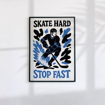Skate Hard Hockey Poster