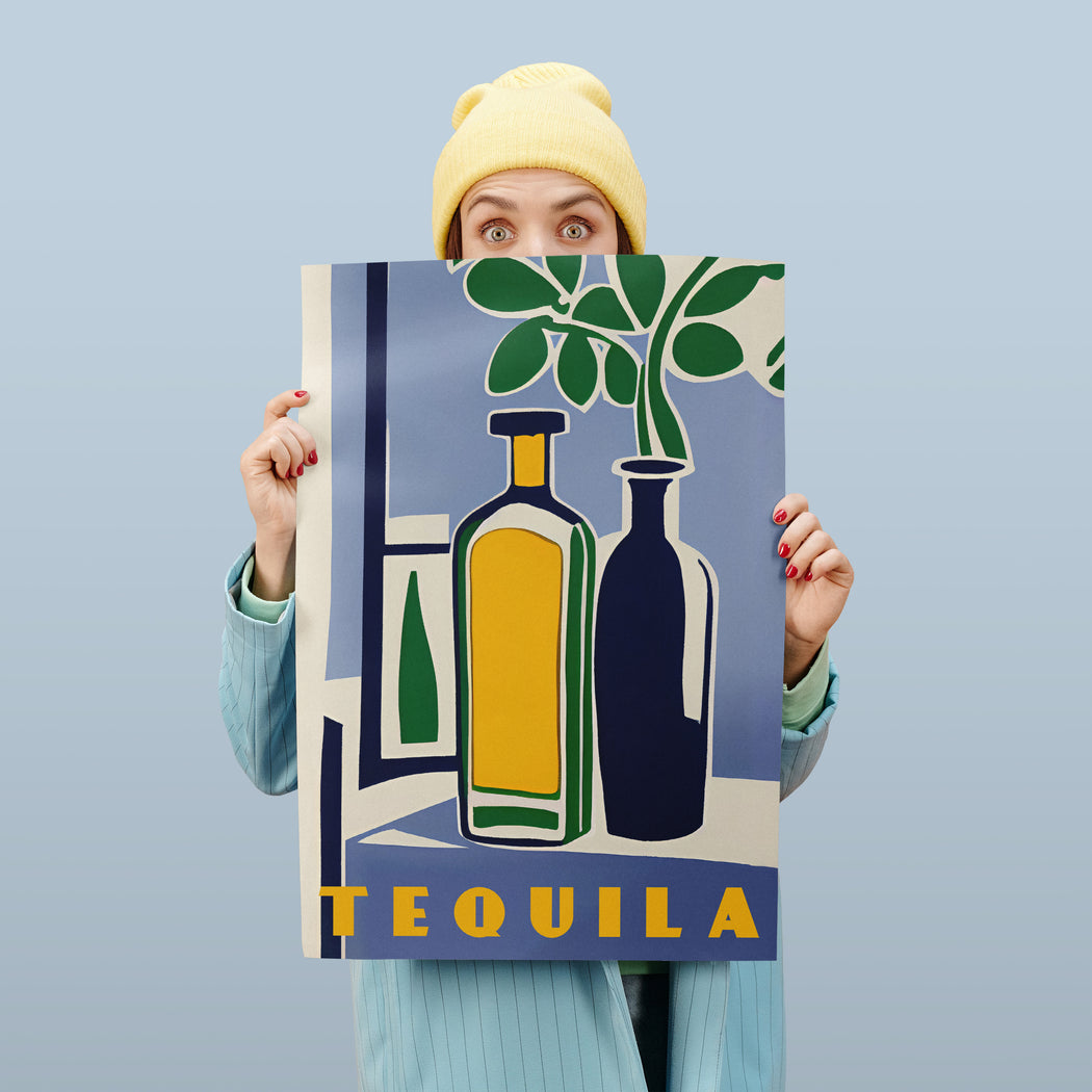 Retro TEQUILA Poster - beverage advertising