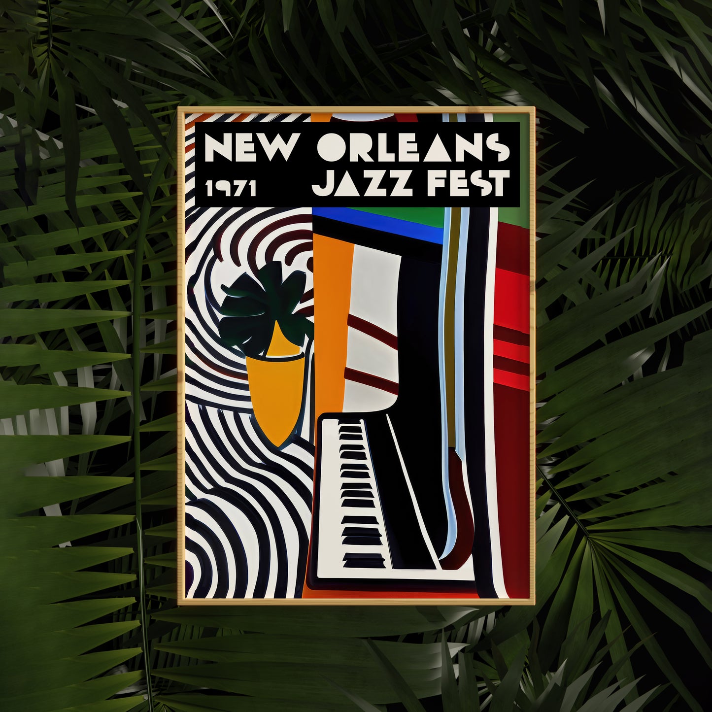 NOLA Jazz Fest Retro Wall Art 2024 Collection