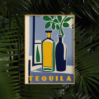 Retro TEQUILA Poster - beverage advertising