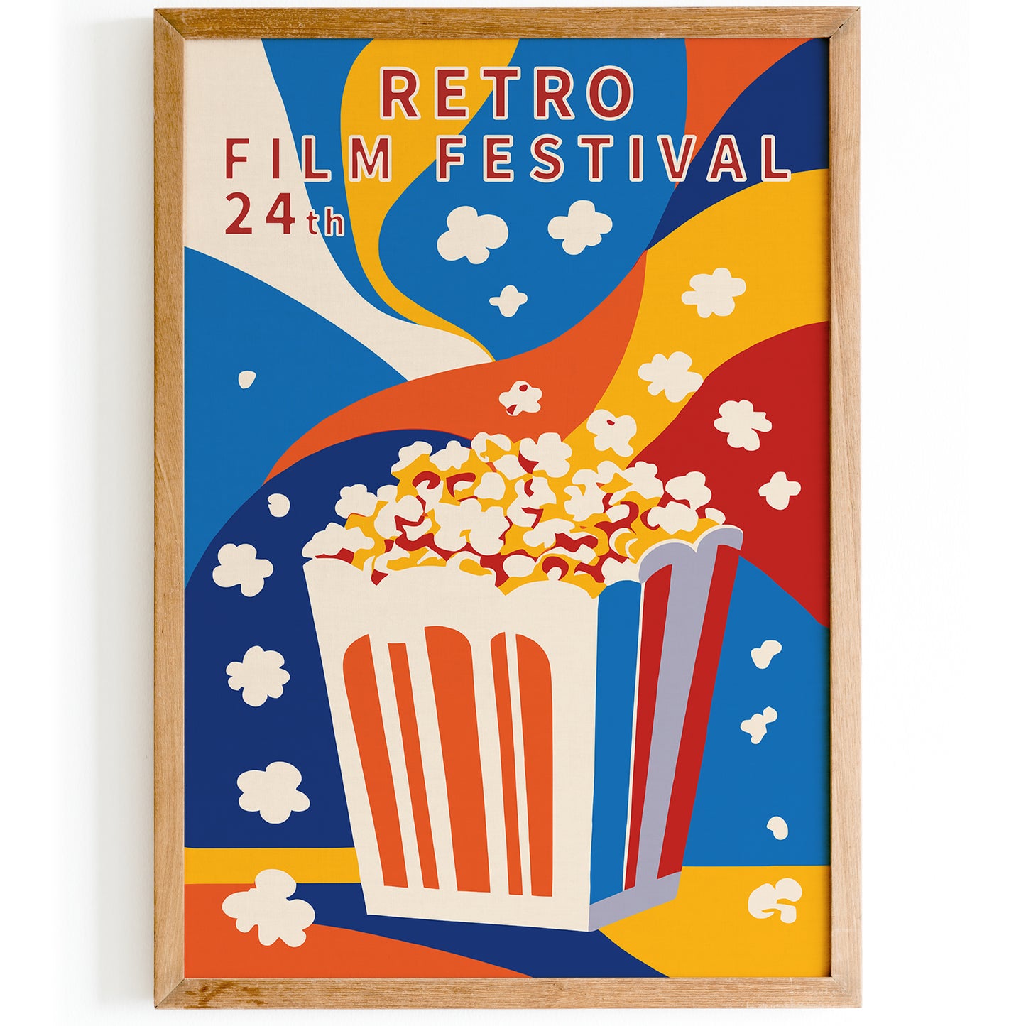 Retro Film Festival Colorful Movie Poster