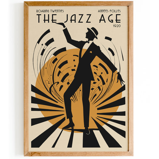 Jazz Age Music Poster – Vintage 1920s Wall Art