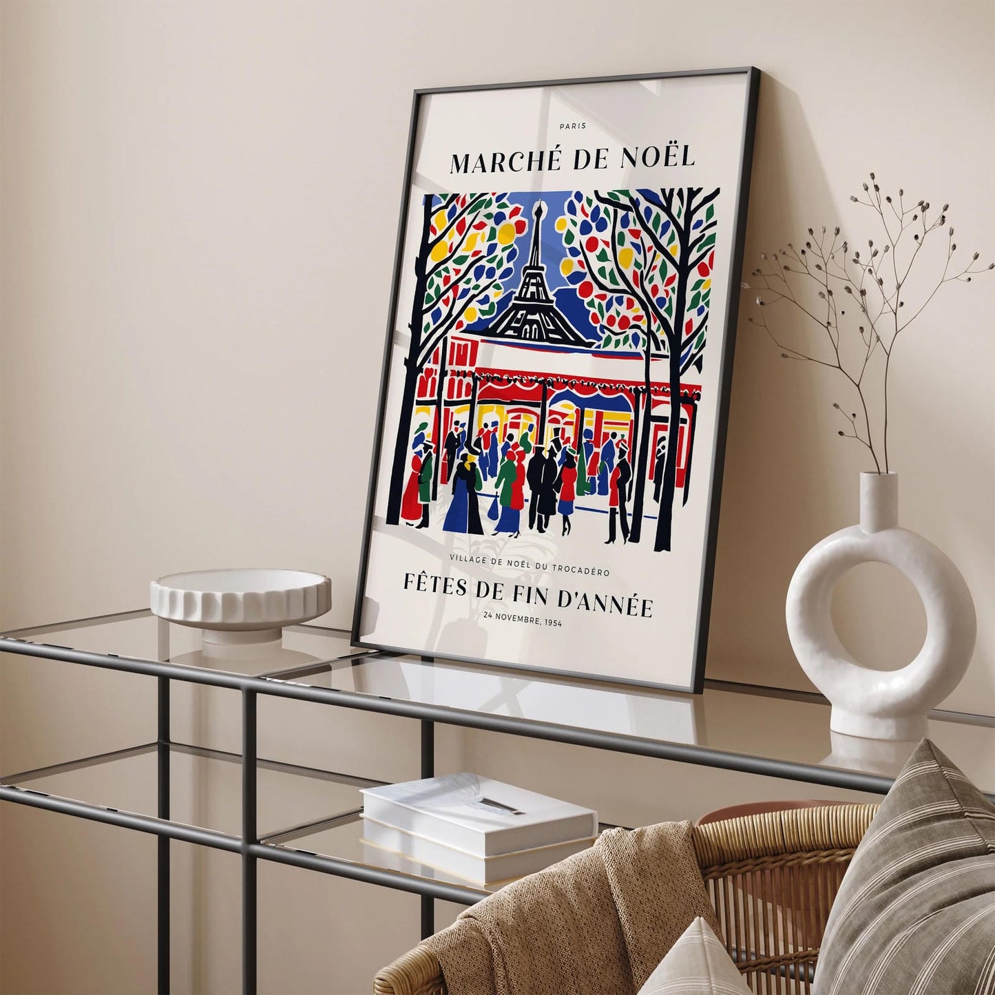 Paris Marche de Noel Christmas Poster