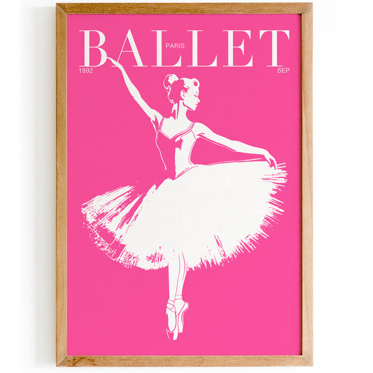 Pink Paris Ballet Poster