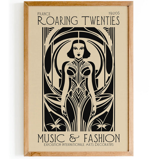 Art Deco Roaring Twenties Woman Poster