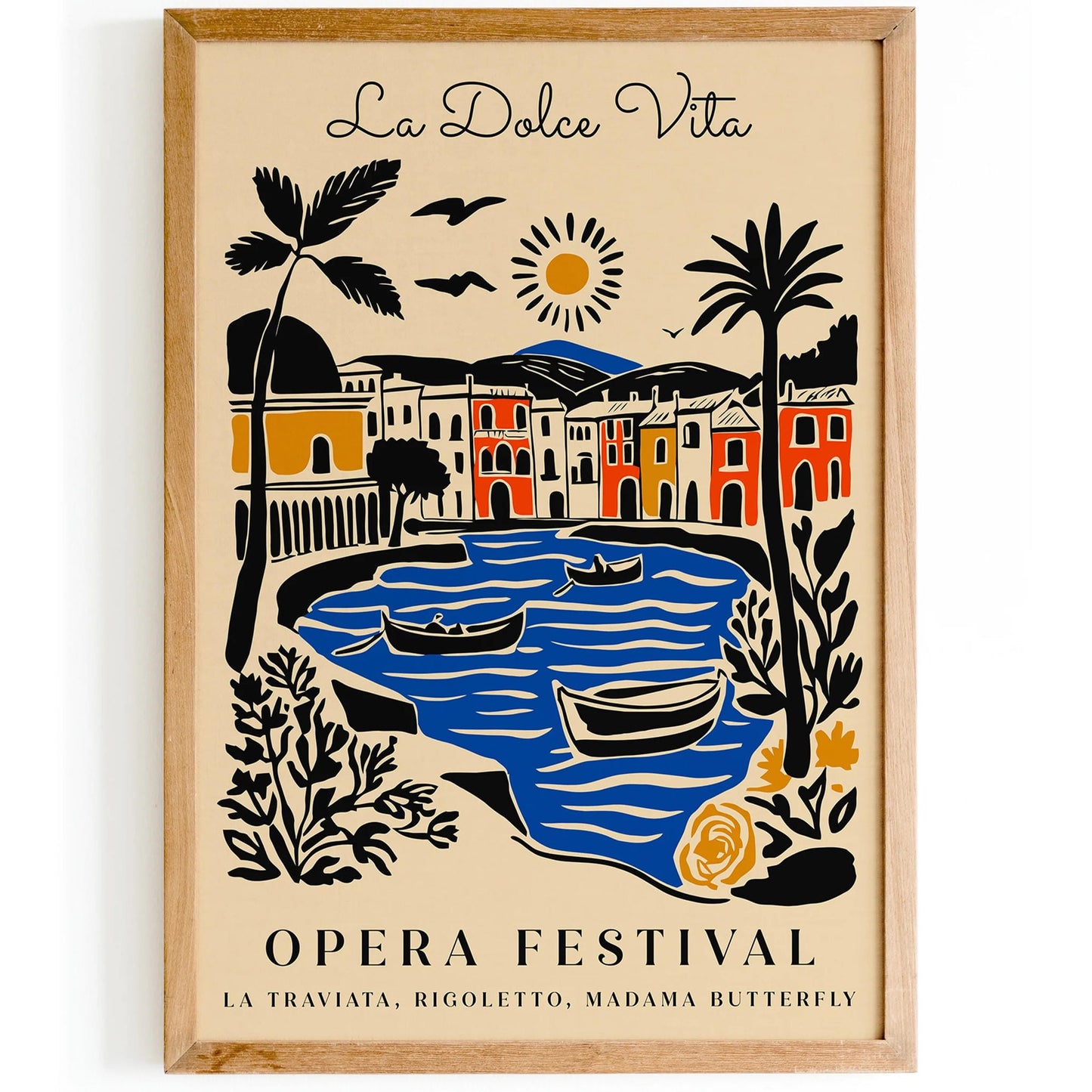 La Dolce Vita Italian Opera Poster – Festival Wall Art Decor