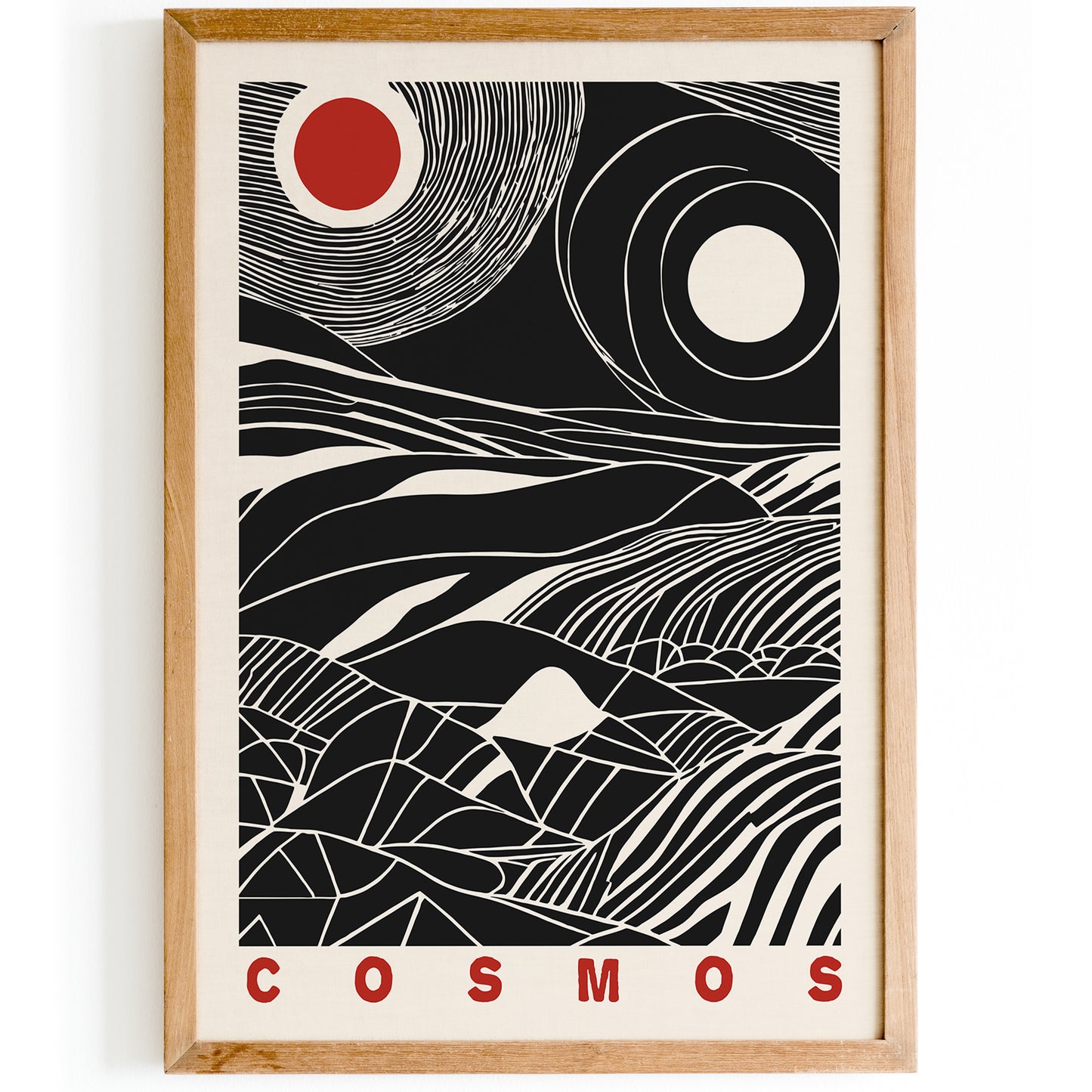 Black and White Cosmos Poster