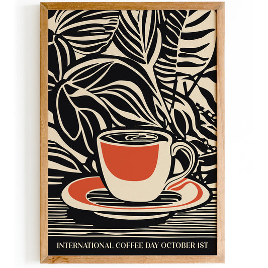 International Coffee Day Vintage Poster