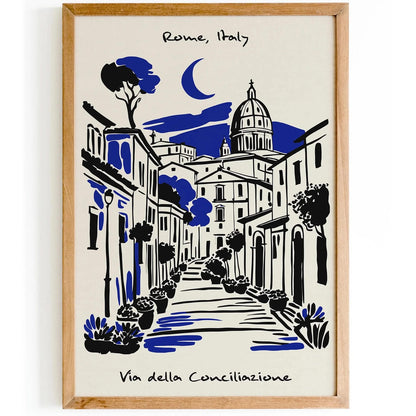 Rome Italy Wall Art – Scenic Historic City Print