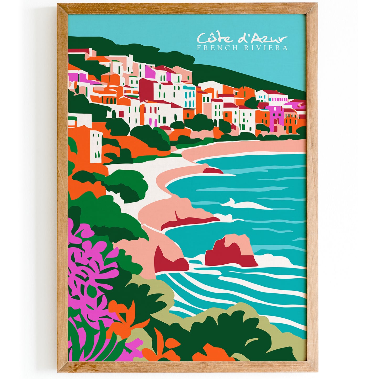 Colorful French Riviera Art Print