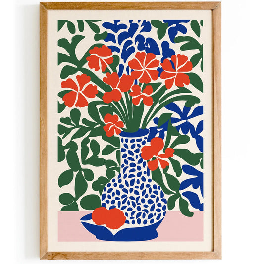 Colorful Matisse Style Floral Poster
