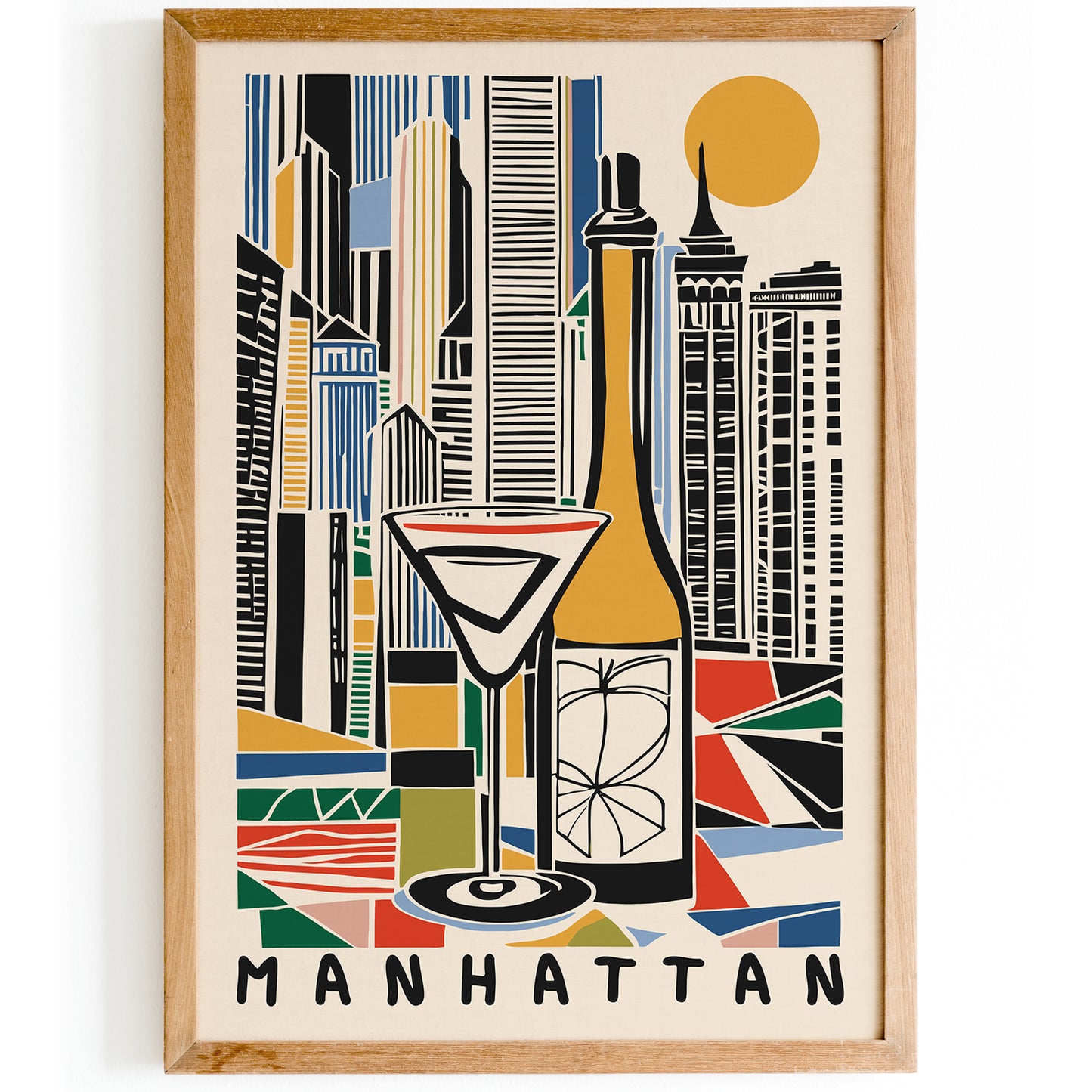 Manhattan Print Bar Wall Decor