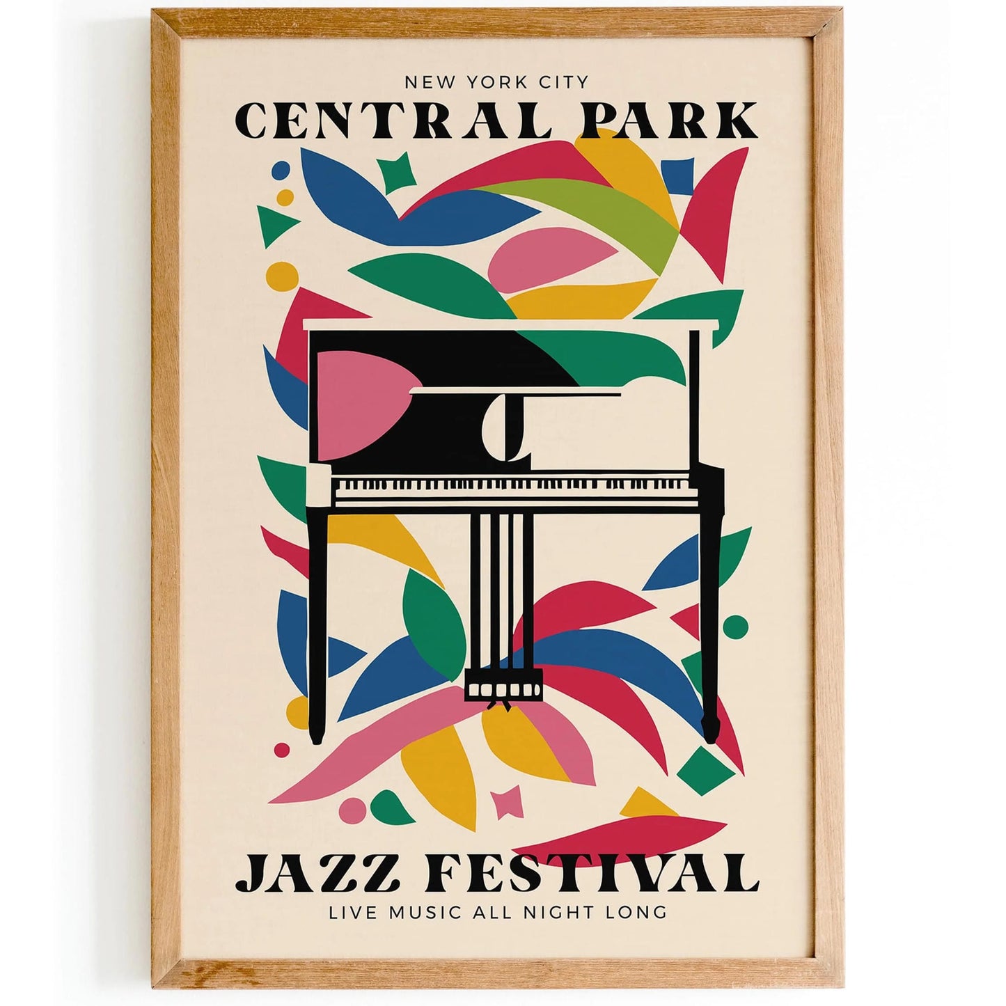 Central Park NYC Jazz Music Poster Print