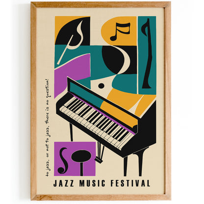 Jazz Music Festival Retro Music Poster