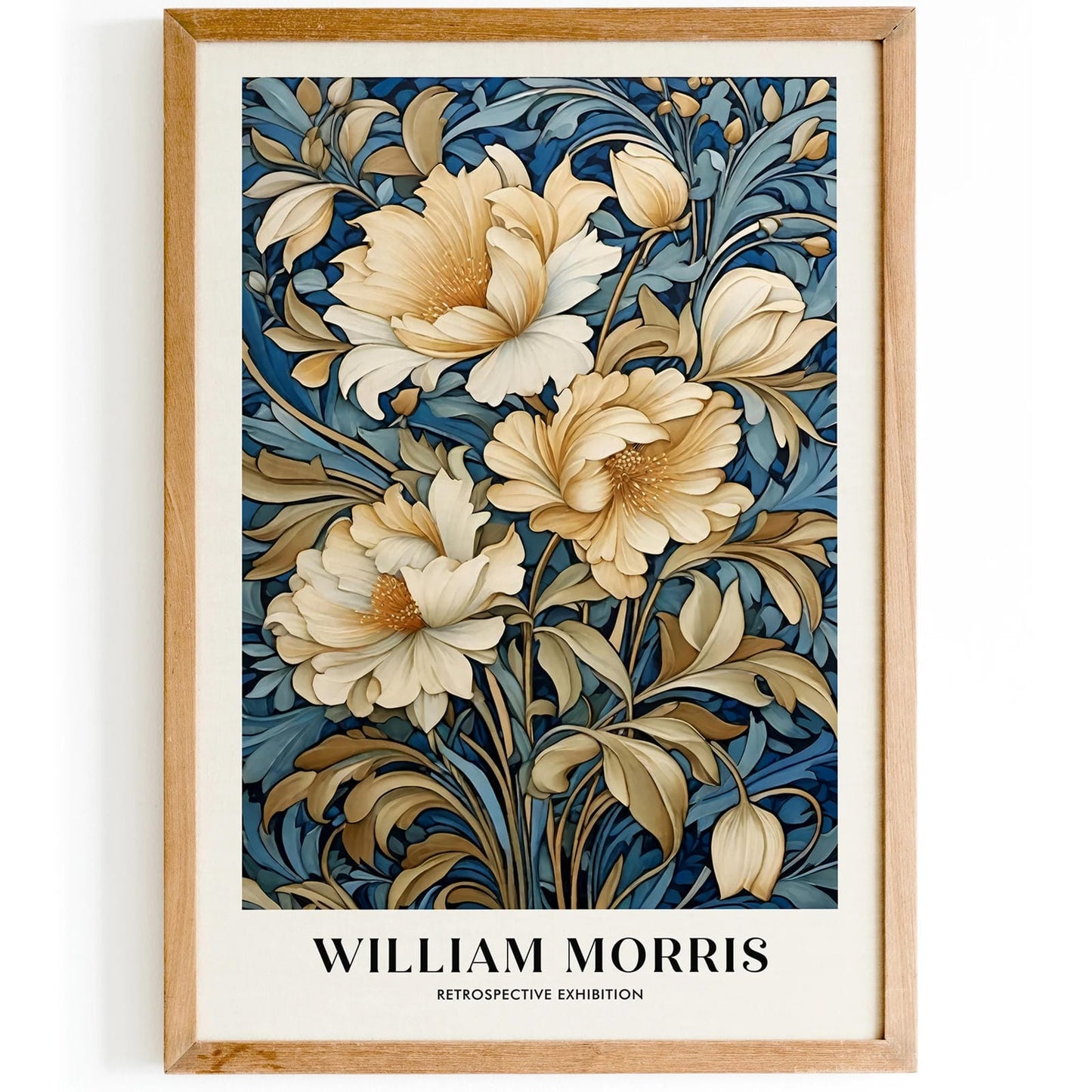 Blue W. Morris Floral Art Print 2025