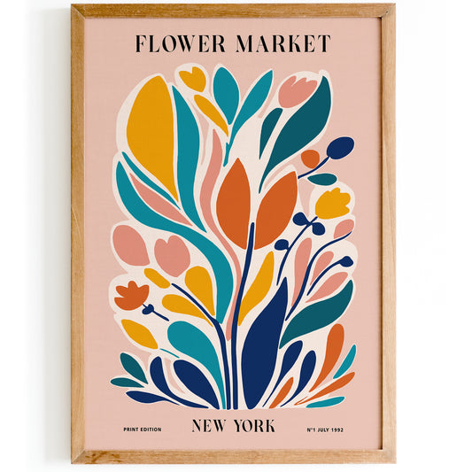 New York Flower Market Poster