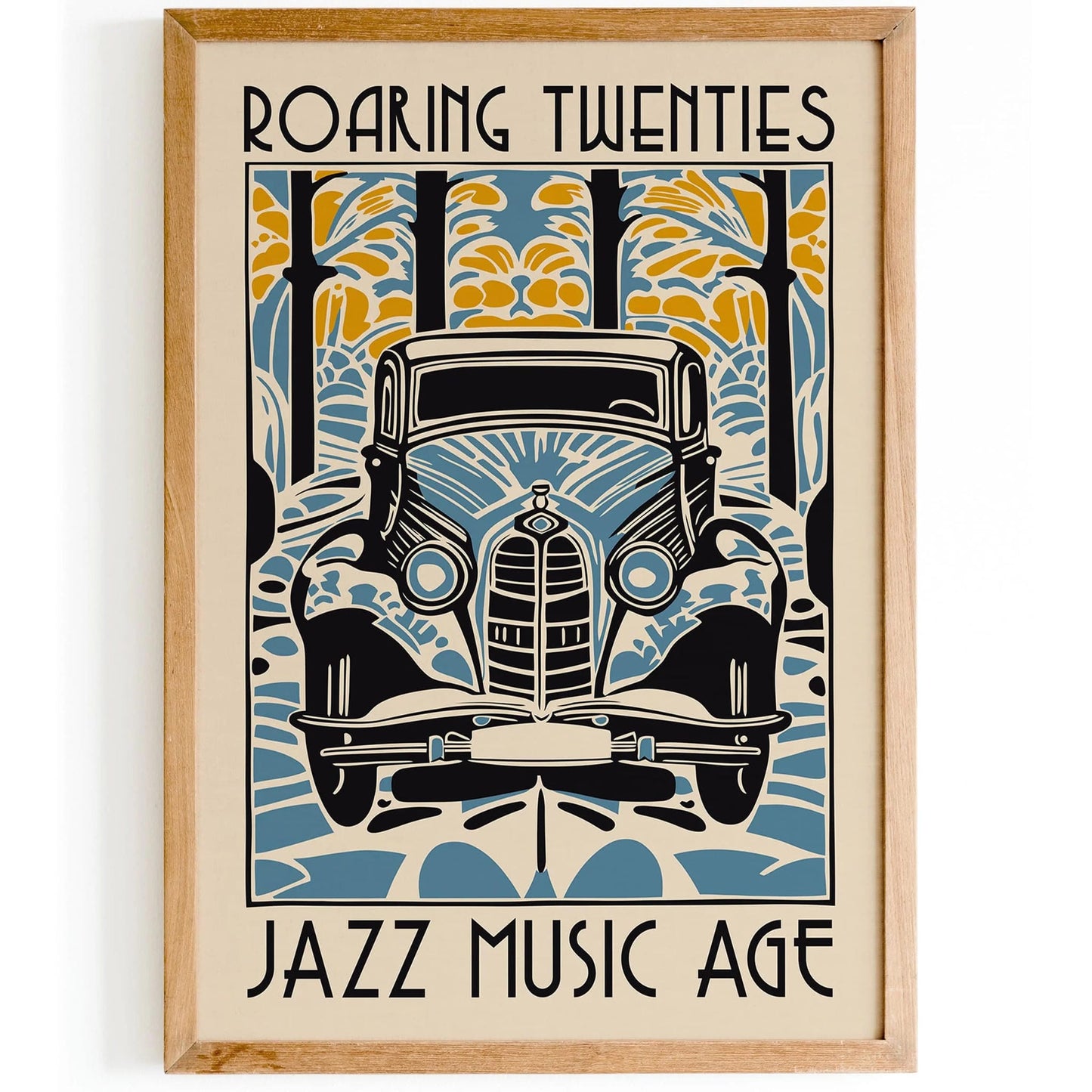Roaring Twenties Jazz Music Age Old Car Art Print