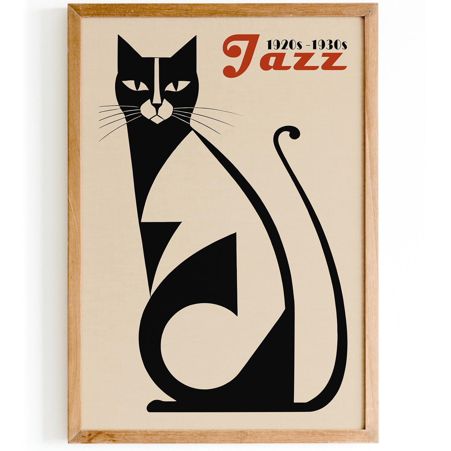 Jazz 1920s Black Cat Art Print