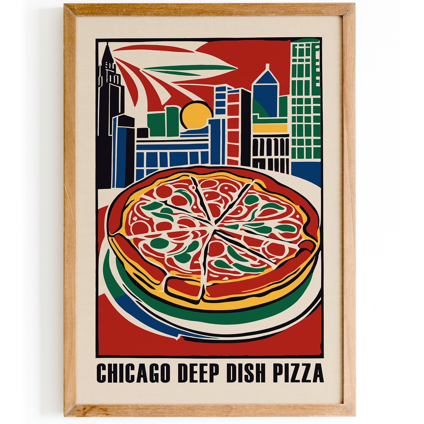 Chicago Deep Dish Pizza Poster