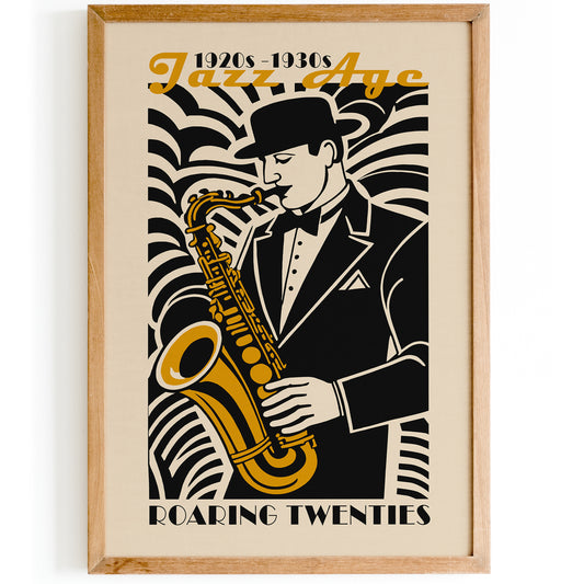 Jazz Age Music Poster - Trendy Wall Art 2025