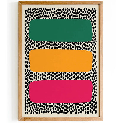 Mid Century Modern Colorful Art Print