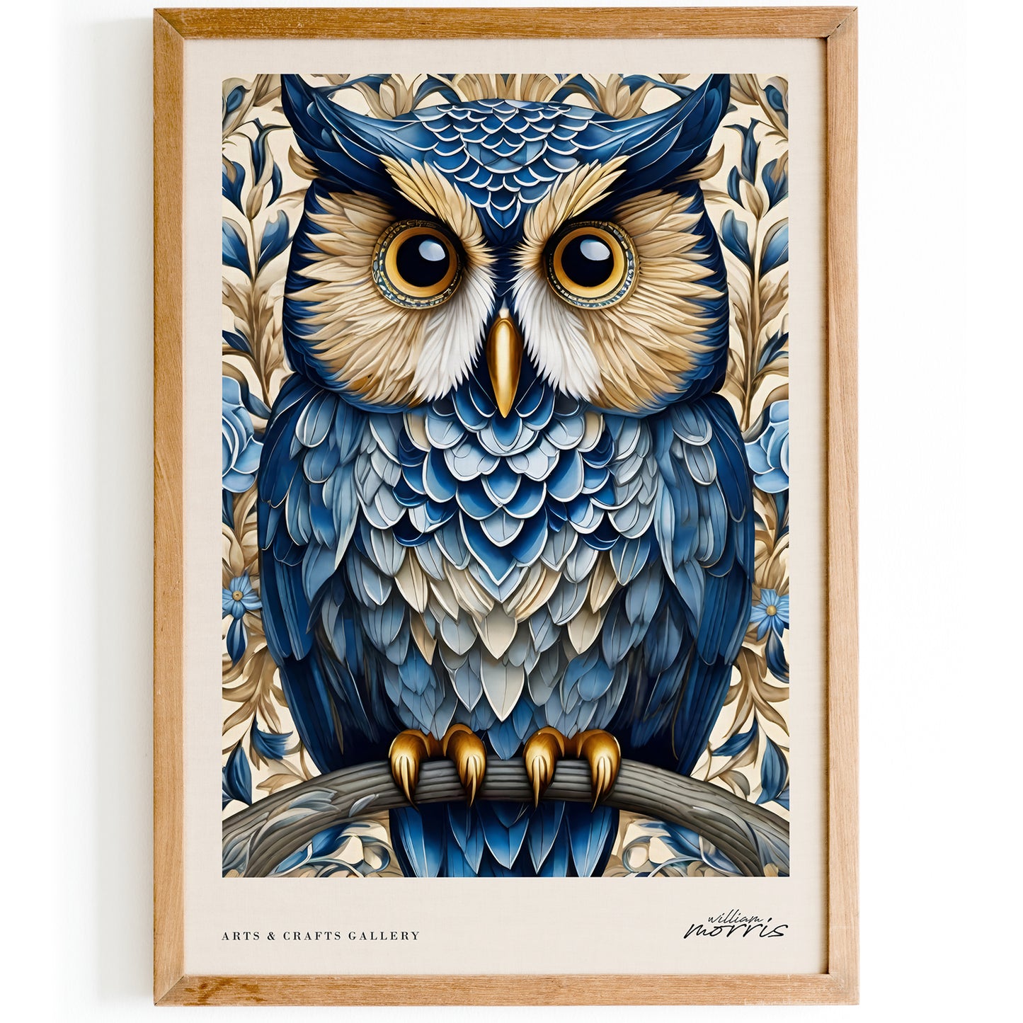 Blue Owl Poster Luxury Home Decor