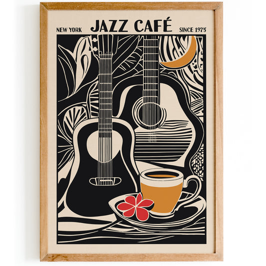 Jazz Cafe Aesthetic Music Art Print