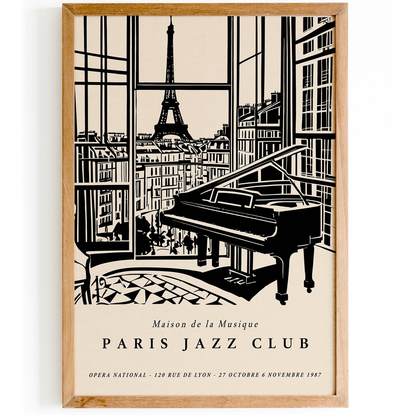 Paris Jazz Club Modern Elegant Print