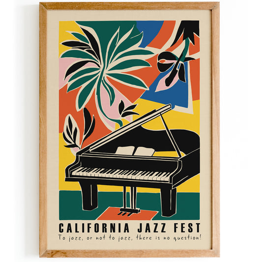California Jazz Fest Retro Poster