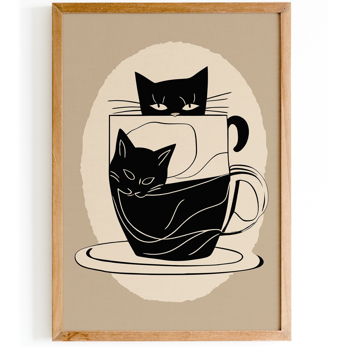 Cat Coffee Lover - Kitchen Wall Art