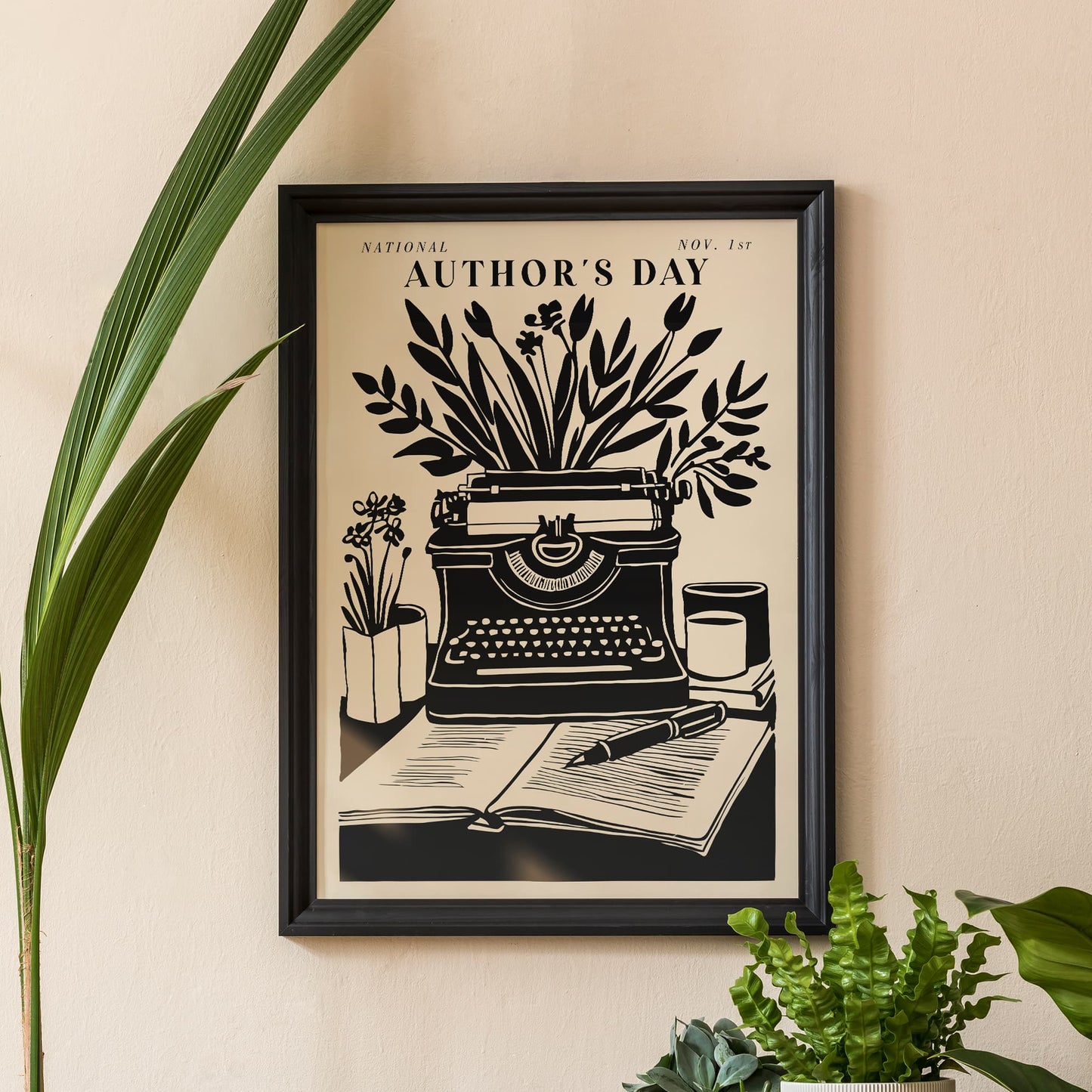 National Authors Day Poster - November 1st Literary Wall Art