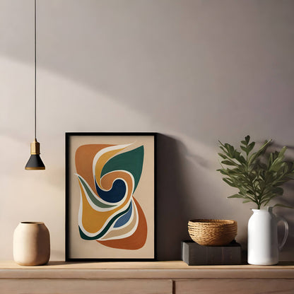 Neutral Abstract Shapes Art Print