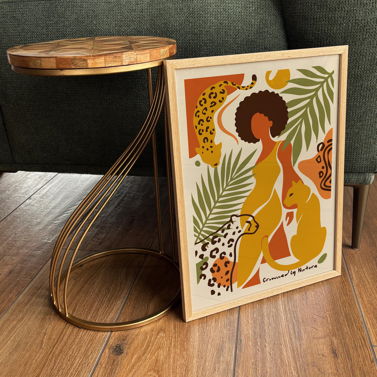 Afrohemian Nature Woman Art Poster
