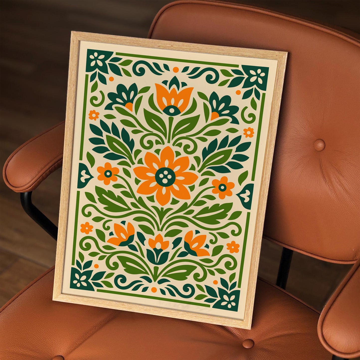 Green Floral Wall Art – Botanical Print