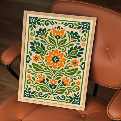 Green Floral Wall Art – Botanical Print