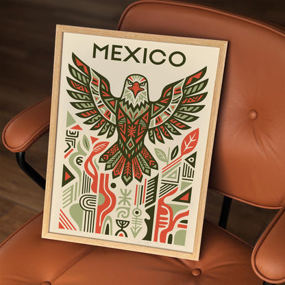 Mexico Eagle Art Poster