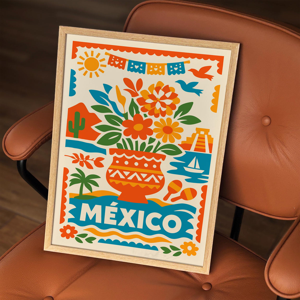 Mexico Colorful Travel Poster