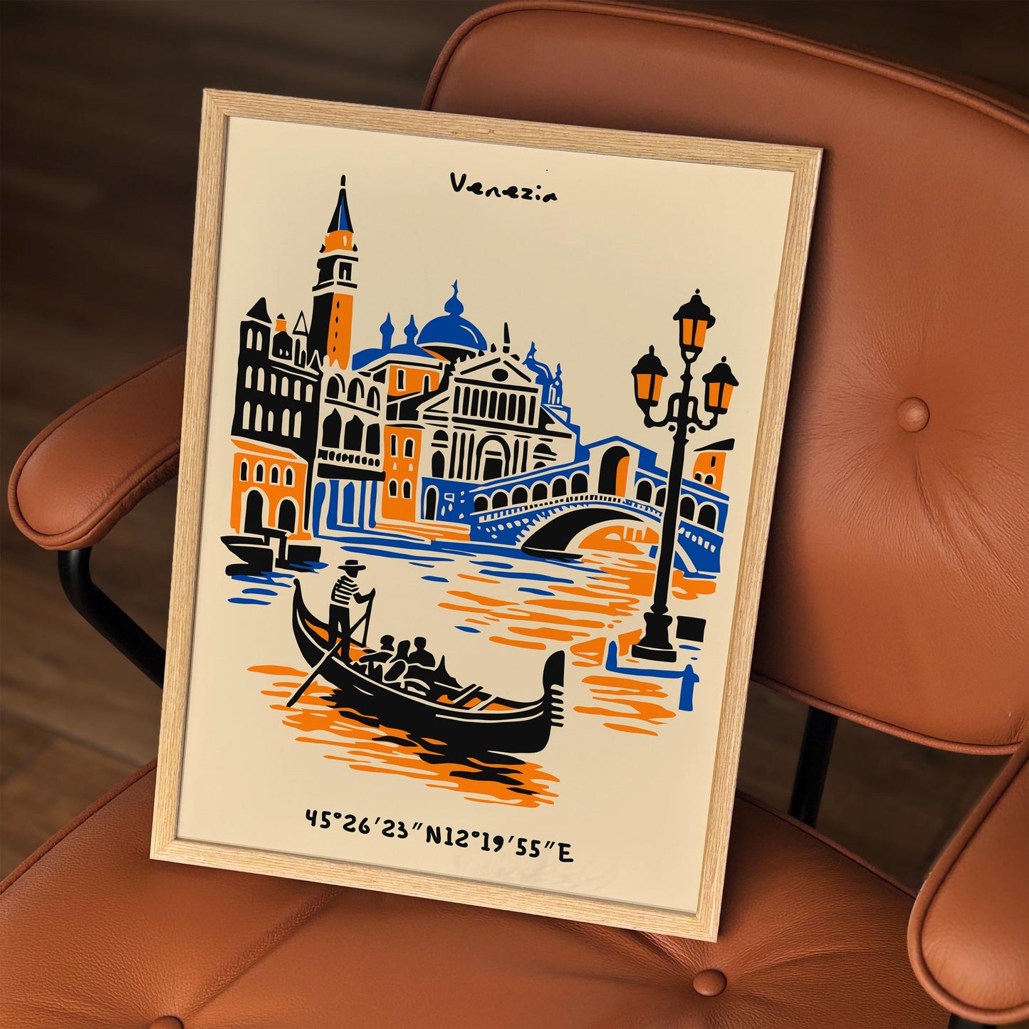 Venice Italy Retro Travel Poster – Vintage Wall Art Print