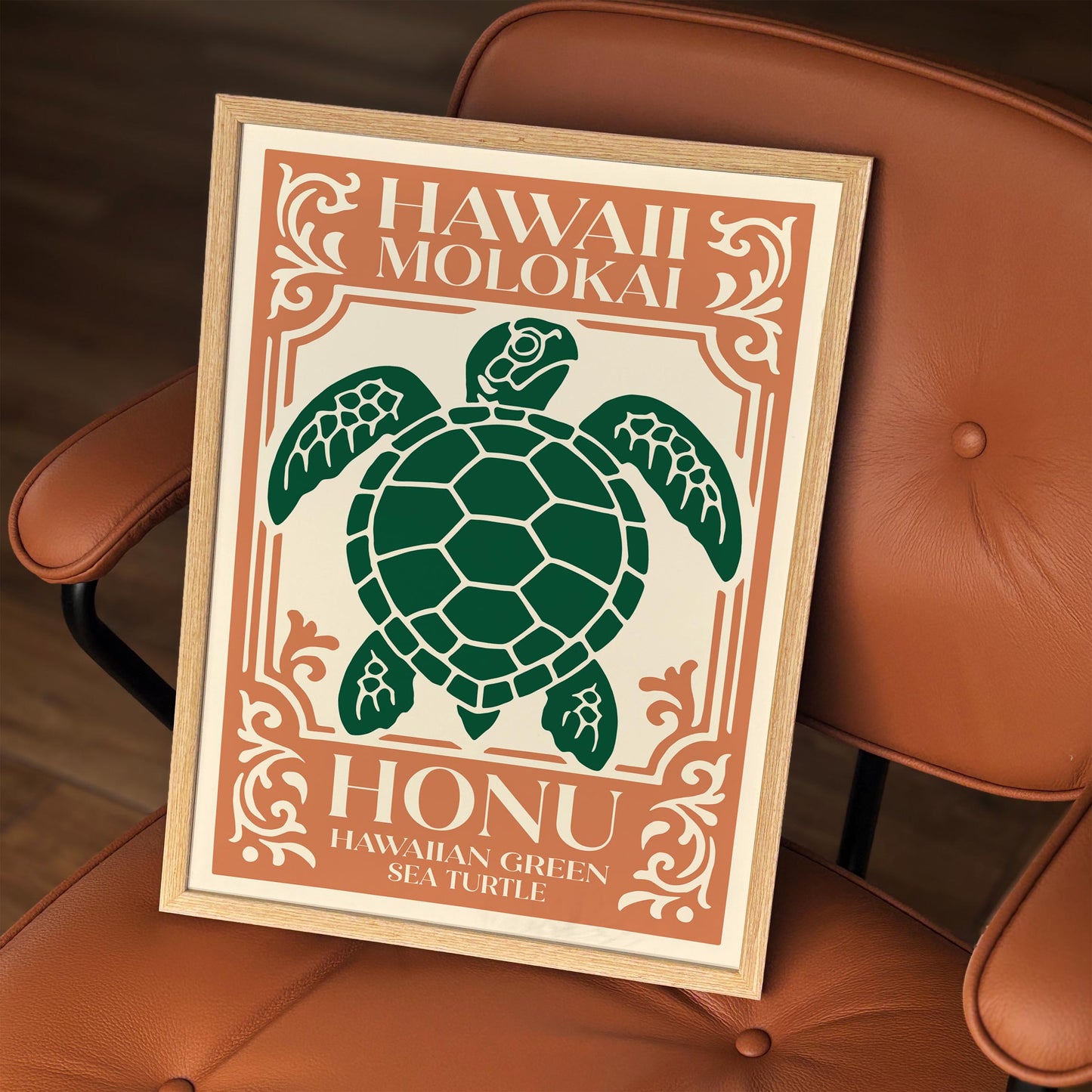 Hawaii Molokai Honu Turtle Poster