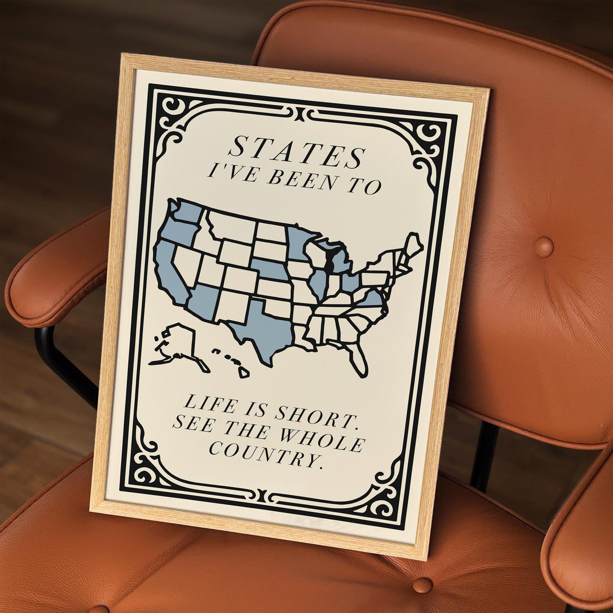 Life Is Short See The Whole Country Travel Poster