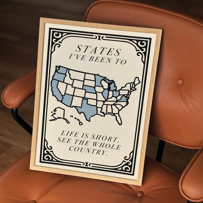 Life Is Short See The Whole Country Travel Poster
