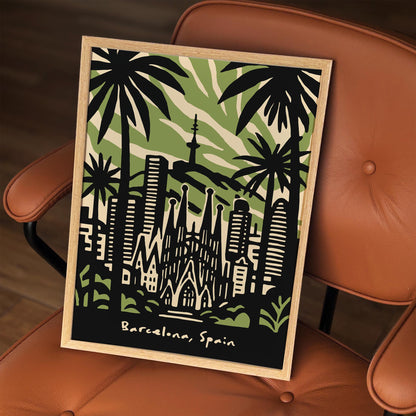 Barcelona Spain Poster - European Travel Print