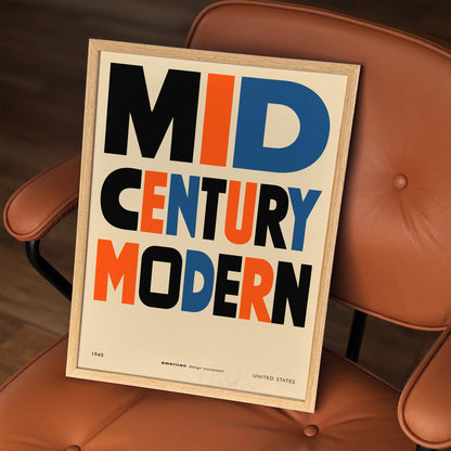 Mid Century Modern American Art Poster