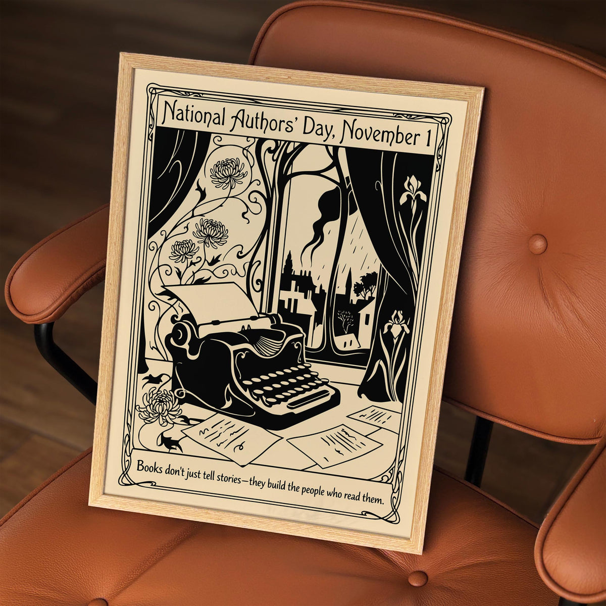 Vintage National Authors Day Poster