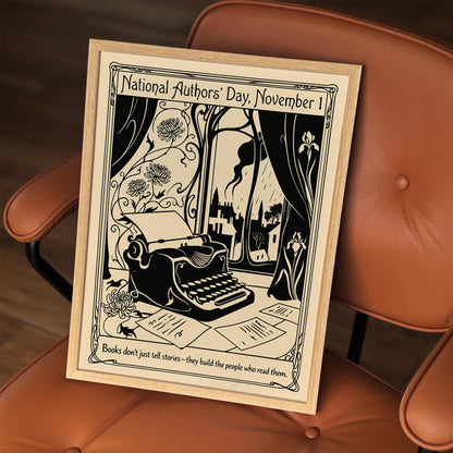 Vintage National Authors Day Poster